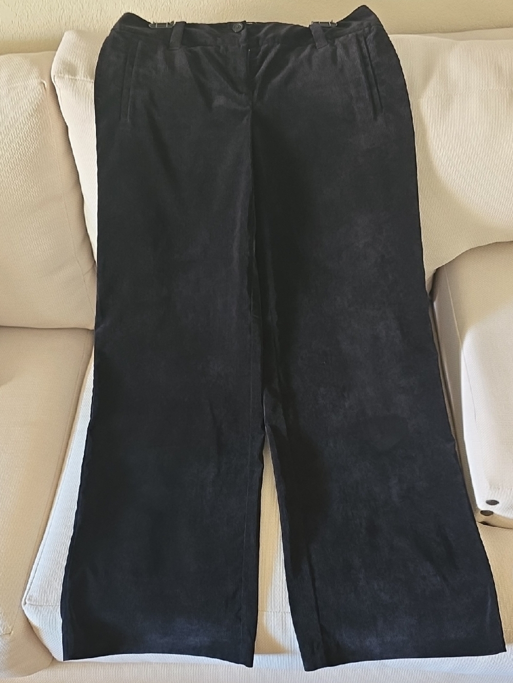 MICHAEL Michael Kors Black Ribbed Trouser Pants